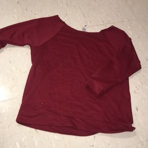 3/4 sleeve red top